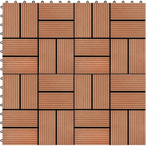 vidaXL Pločice za trijem 22 kom 30 x 30 cm 2 m² WPC boja tikovine Cijene