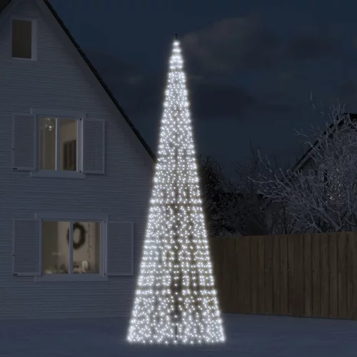 vidaXL Svjetlo za božićno drvce na stijegu 1534 LED bijele 500 cm