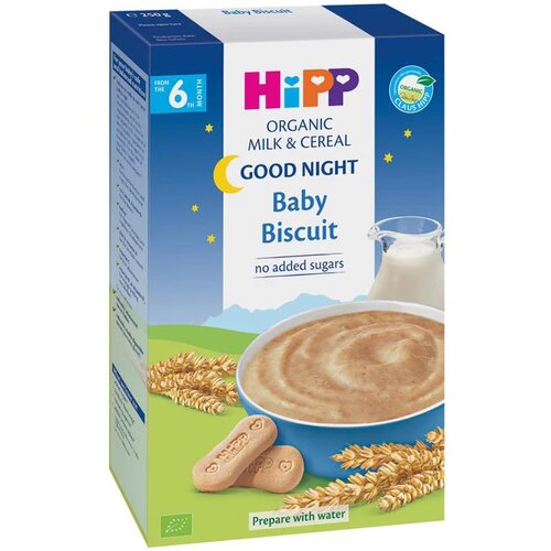 Hipp mlečna instant kaša za l. noć sa keksom 250g, 6m+ 110102759 Slike
