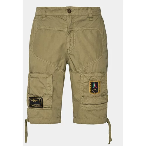 Aeronautica Militare Kratke hlače iz tkanine 241BE041CT1122 Khaki Regular Fit