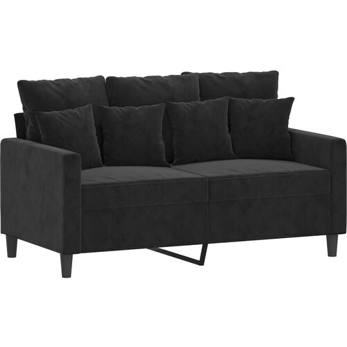 vidaXL Kavč dvosed črn 120 cm žamet, (20911101) Cene