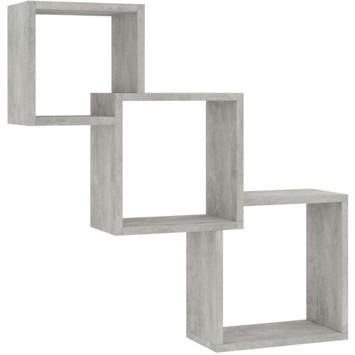 Maison Chic Stenske Police - Viseča polica kocke betonsko sive 84,5x15x27 cm inženirski les, (21758793) Slike