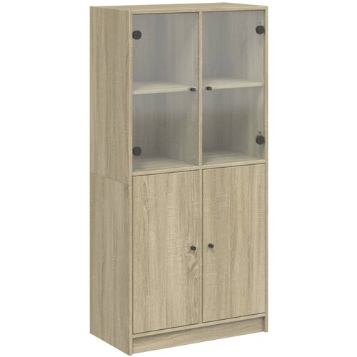 Maison Chic Visoka omara - Komoda - Predalnik z vrati sonoma hrast 68x37x142 cm inženirski les, (21721232) Cene