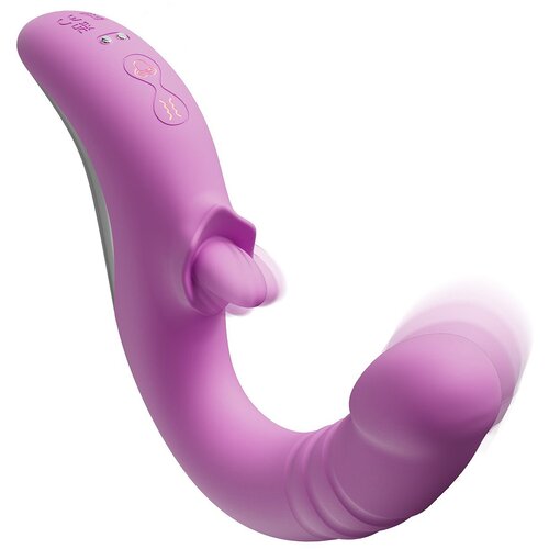 Good Vibes Only Good Vibes Thrusting Tongue Vibrator Pink Slike