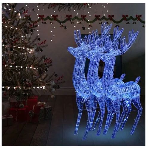  XXL severni jeleni iz akrila 250 LED 3 kosi 180 cm modri