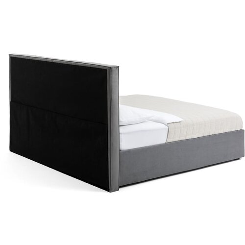 Bonami Selection Sivi tapecirani bračni krevet s podnicom i prostorom za odlaganje 180x200 cm Thessa Bold &amp;ndash; Slike