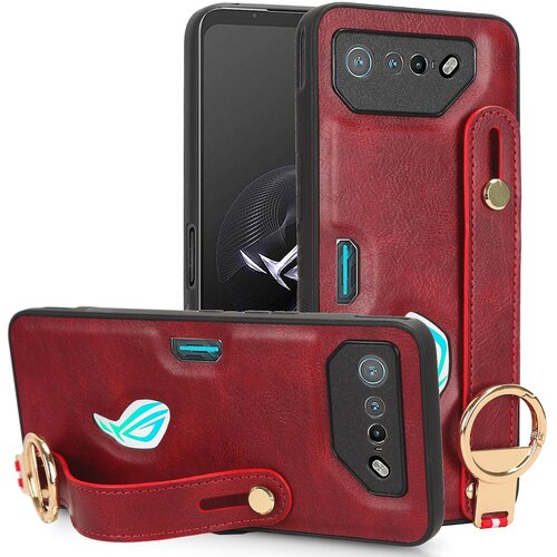 INORCO Za Asus ROG Phone 7 5G Pulsera Pie de apoyo Estuche de teléfono Cubierta de PC + TPU recubierta de cuero PU con abridor de botellas, (22035269) Cene