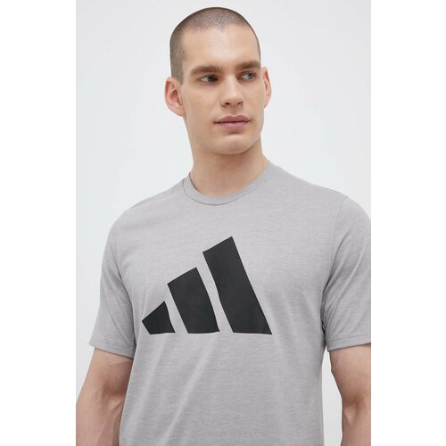 Adidas TR-ES FR LOGO T, muška majica za fitnes, siva IB8276 Slike