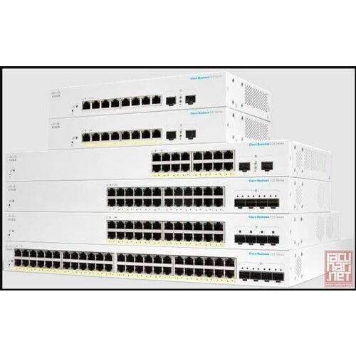 Cisco CBS220-8P-E-2G smart 8-port ge, poe, ext ps, 2x1G sfp Slike