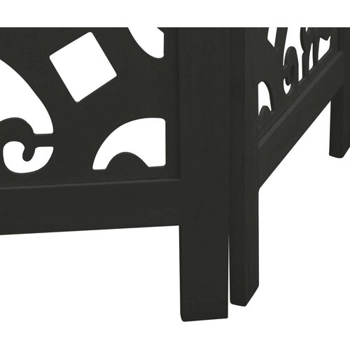 vidaXL Sobna pregrada s 3 panela crno od masivnog drva paulovnije Cijene