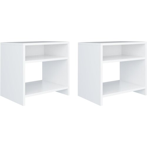 vidaXL Noćni ormarići od iverice 2 kom bijeli 40 x 30 x 40 cm Cijene