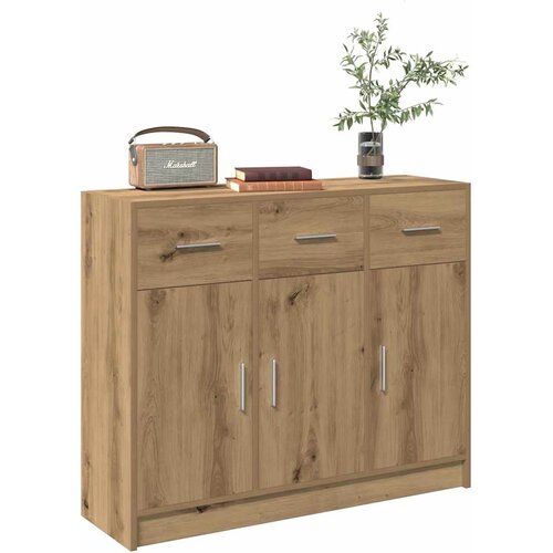 vidaXL Komoda Artisan hrast 91x28x75 cm izrađeno drvo - Hrast artisan Cijene