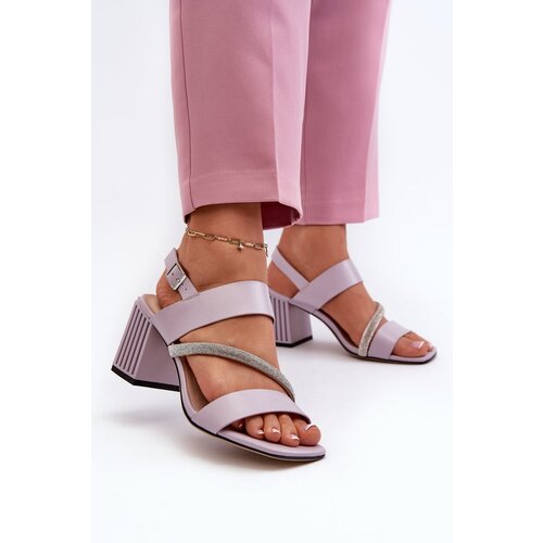 S. BARSKI Women's Elegant Sandals with Stiletto Heel Purple D&A Cijene