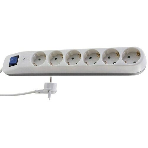 REV Produžni kabel s utičnicama IceLine (6-struko, Bijelo-sive boje, Dužina kabela: 1,4 m) Slike