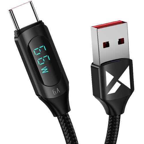 Wozinsky USB-A - USB-C kabel z LED zaslonom 66W 6A 2m črn, (21090791) Cene