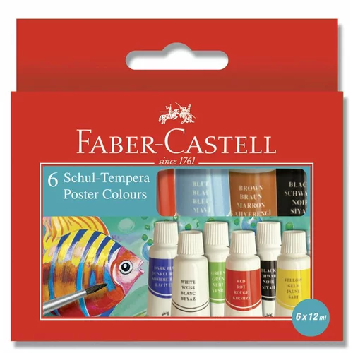 Faber-castell tempera barve faber-castell, 6 kosov