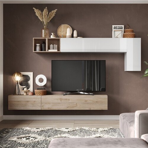 LC Mobili Stenska TV enota z vise�imi elementi INFINITY 2.0 900041-BIK Cene