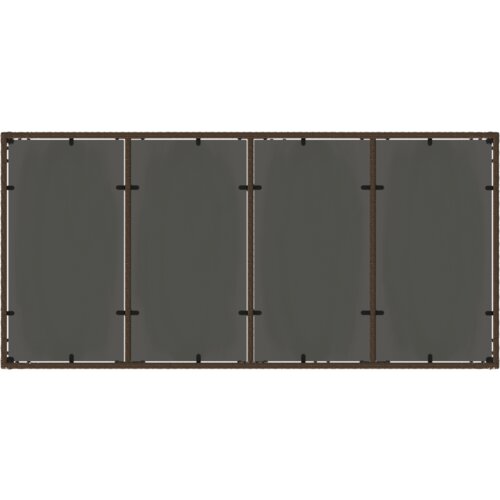  Vrtni set za objed 7 pcs Smeđa 190 x 90 x 75 cm Poliratan Slike