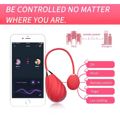 Magic Motion vibracijsko jaje - magic sundae app controlled love egg, crveno Cijene