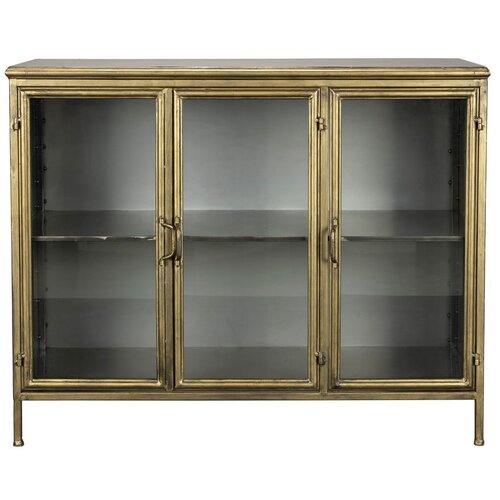Dutchbone kovinska vitrina v zlati barvi 100x80x38,5 cm gertlush – Cene
