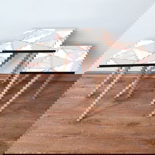 Hanah home 3Shp318 - pink pinkgreywhite nesting table (3 pieces) Cene