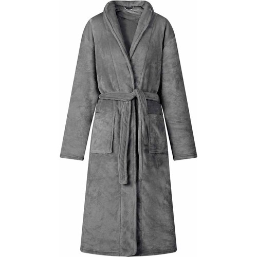 vidaXL Kopalni plašč brez kapuce Temno siva xl Flanel Cene