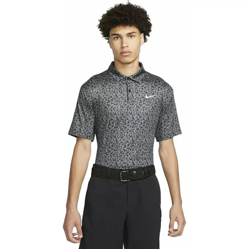 Nike Dri-Fit Tour Mens Camo Golf Polo Iron Grey/White L