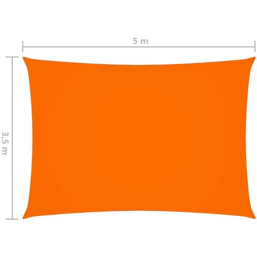 vidaXL Senčno jadro oksford blago pravokotno 3,5x5 m oranžno, (20965493) Cene