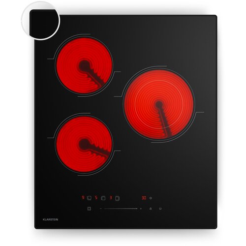 Klarstein Staklokeramička ploča za kuhanje Velaire, elegantna, minimalistička, kompaktna, 3 zone za kuhanje, 4100 W, 45 cm Cijene