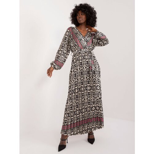 Italy Moda Dress-DHJ-SK-16656.13X-black-beige Slike