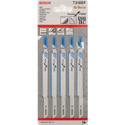 Bosch list ubodne testere t 318 bf flexible for metal - pakovanje 5 komada - 2608634242 Slike