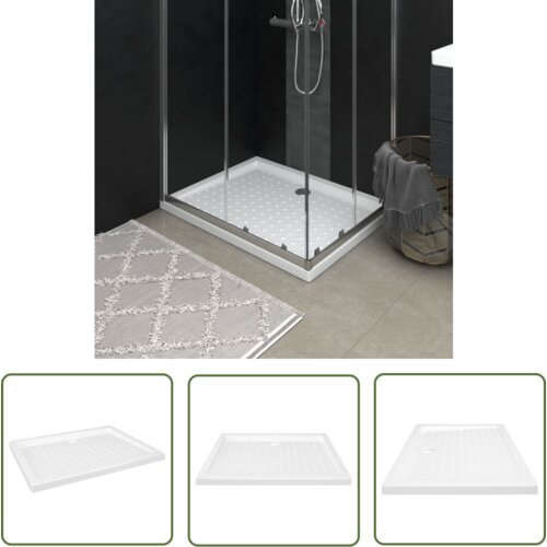 The Living Store Tuš kad s pikami bela 90x70x4 cm ABS - Kad Za Tuš, (21738222) Cene