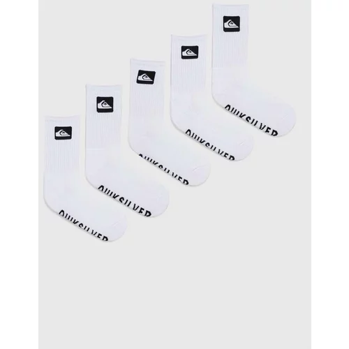 Quiksilver Čarape 5-pack za muškarce, boja: bijela