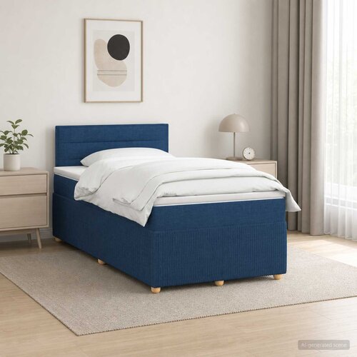  Boxspring krevet s madracem Plava 120 x 190 cm Tkanina Cene