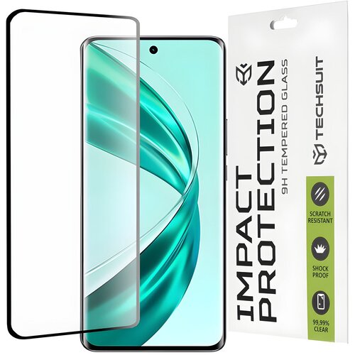 Techsuit za&amp;scaron;titno celoplo&amp;scaron;no staklo 111D za Vivo X50 Pro - Crna KP30896 Slike
