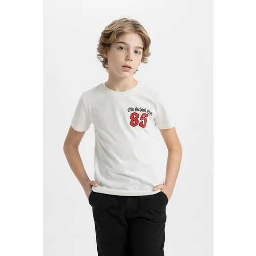 Defacto Boy&#39;s Crew Neck Printed Short Sleeve T-Shirt