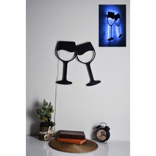 Wallity dekorativno led osvetljenje wine glasses, 37x40 cm, plavo Cene