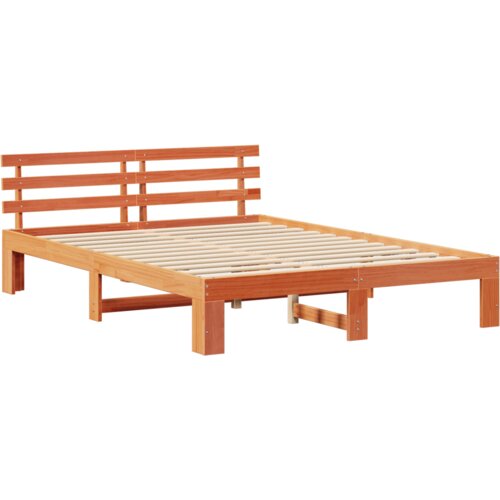  Okvir kreveta od bora Smeđa boja voska Puno drvo 150 x 200 cm Slike