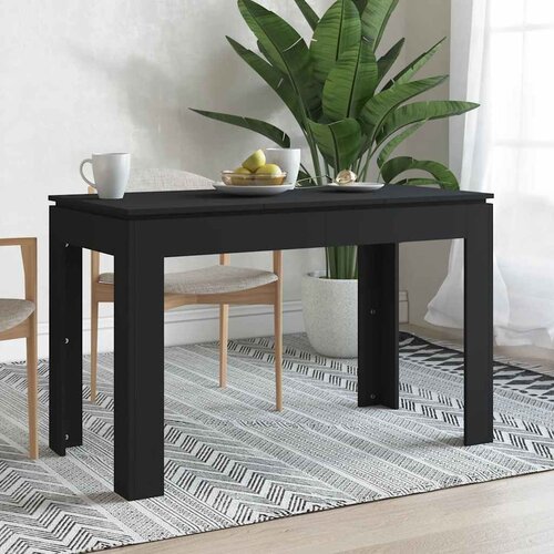  Blagovaonski stol crni 120 x 60 x 76 cm konstruirano drvo Cene