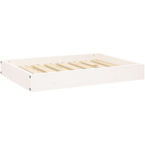  Krevet za pse bijeli 71 5x54x9 cm od masivne borovine Slike
