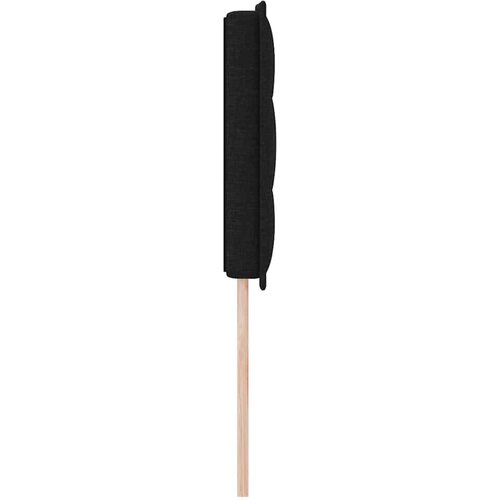  LED glava kreveta s LED trakama Crna 144 cm tkanina Slike