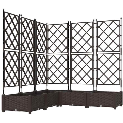  Vrtna saksija 5 pcs Smeđa 120 x 120 x 125,5 cm Plastika Slike