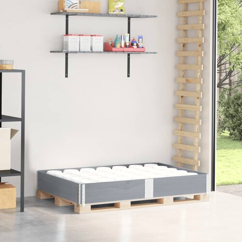 VidaXL Okvir za palete sivi 150 x 100 cm od masivne borovine Slike