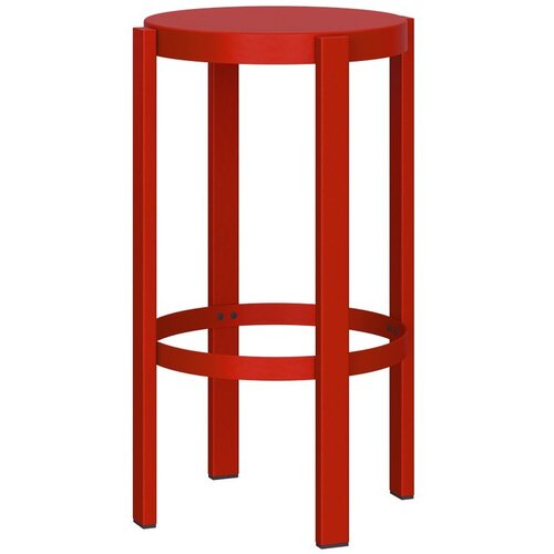 Noo.ma Crvena željezna barska stolica (visine sjedala 65 cm) Doon &amp;ndash; Slike