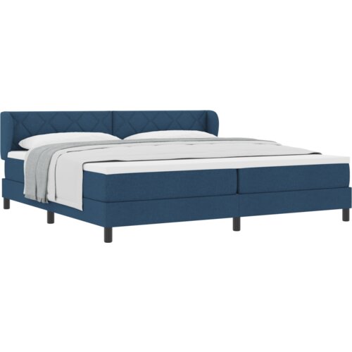 Box Spring Krevet s Madracem Plavi 200x200 cm Tkanina Slike