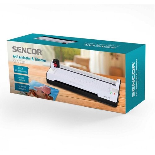 Sencor SLA 230 &amp;ndash; Laminator A4 2 u 1 s rezačem papira, toplo i hladno laminiranje, 75&amp;ndash;125 &amp;micro;m Slike