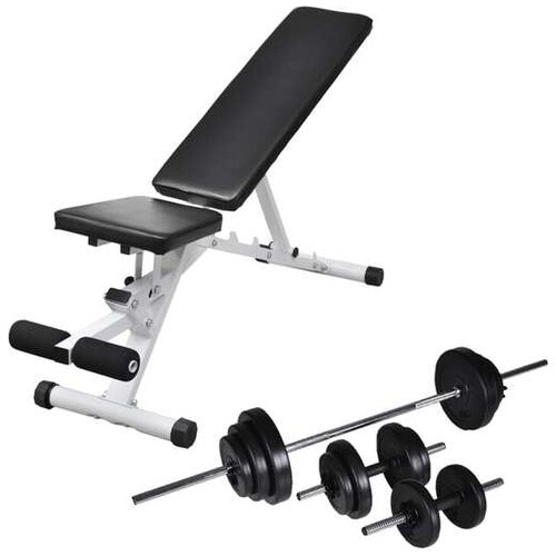  Klupa za vježbanje sa setom utega 30 5 kg Cene