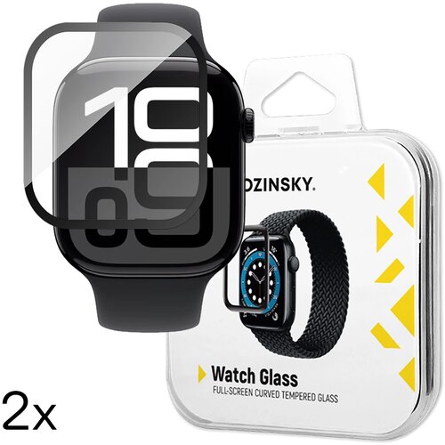 Wozinsky Kaljeno steklo Full Glue s črnim okvirjem za Apple Watch Series 10 46mm (2 kosa), (22116570) Cene