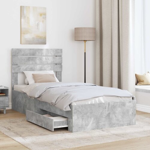  Krevetna konstrukcija Betonski sivi i srebrna 70 x 190 cm Slike