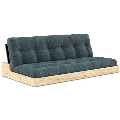 Karup Design Modra raztegljiva sedežna garnitura iz rebrastega žameta 196 cm Base – Cene